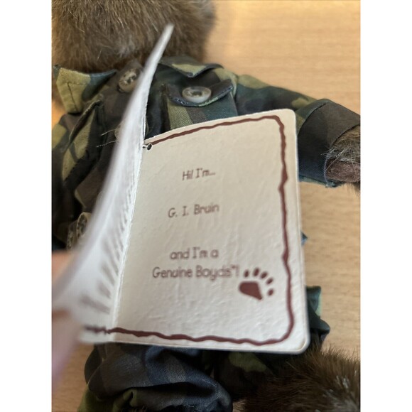 Boyds Bear Plush G.I. Bruin 10" Retired Army Camo Dress Military Jointed NWT - Picture 7 of 7